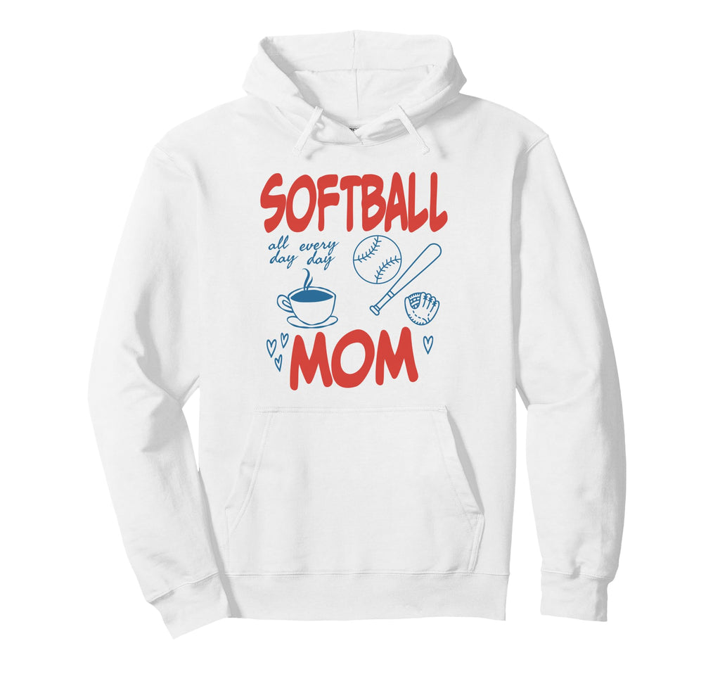 Softball Mom Mama Team Game Day Hoodie - Custom Art Print for Adults - T-Shirt, Sweatshirt, Hoodie