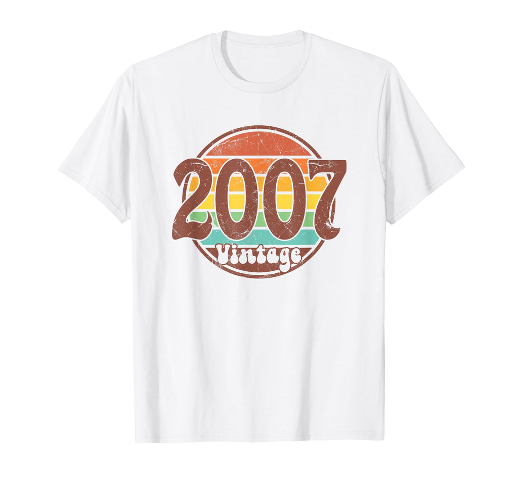 Born 2007 Birthday Simple Born 2007 T-Shirt - Aesthetic Graphic for Adults - T-Shirt, Sweatshirt, Hoodie