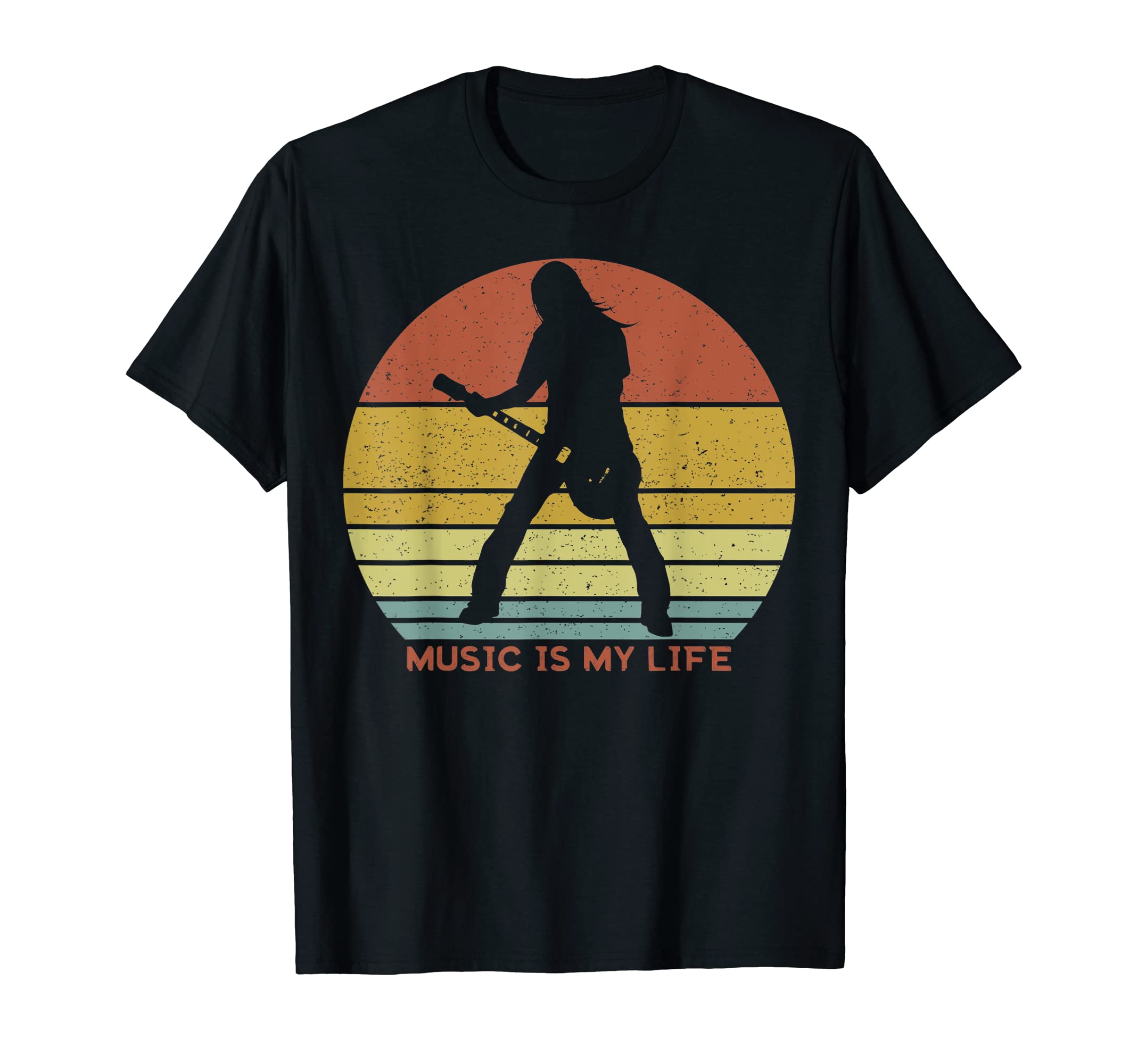 Guitar Player Music Is My Life Band T-Shirt - Streetwear Style for Adults - T-Shirt, Sweatshirt, Hoodie