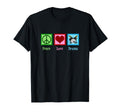 Peace Love Drums Drummer T-Shirt - Graphic Print Unisex - T-Shirt, Sweatshirt, Hoodie