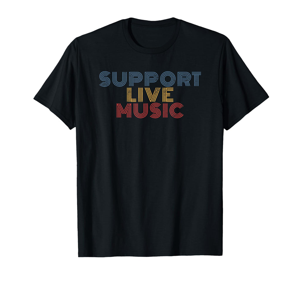 Support Live Music Rainbow Band Concert T-Shirt - Novelty Apparel Unisex - T-Shirt, Sweatshirt, Hoodie