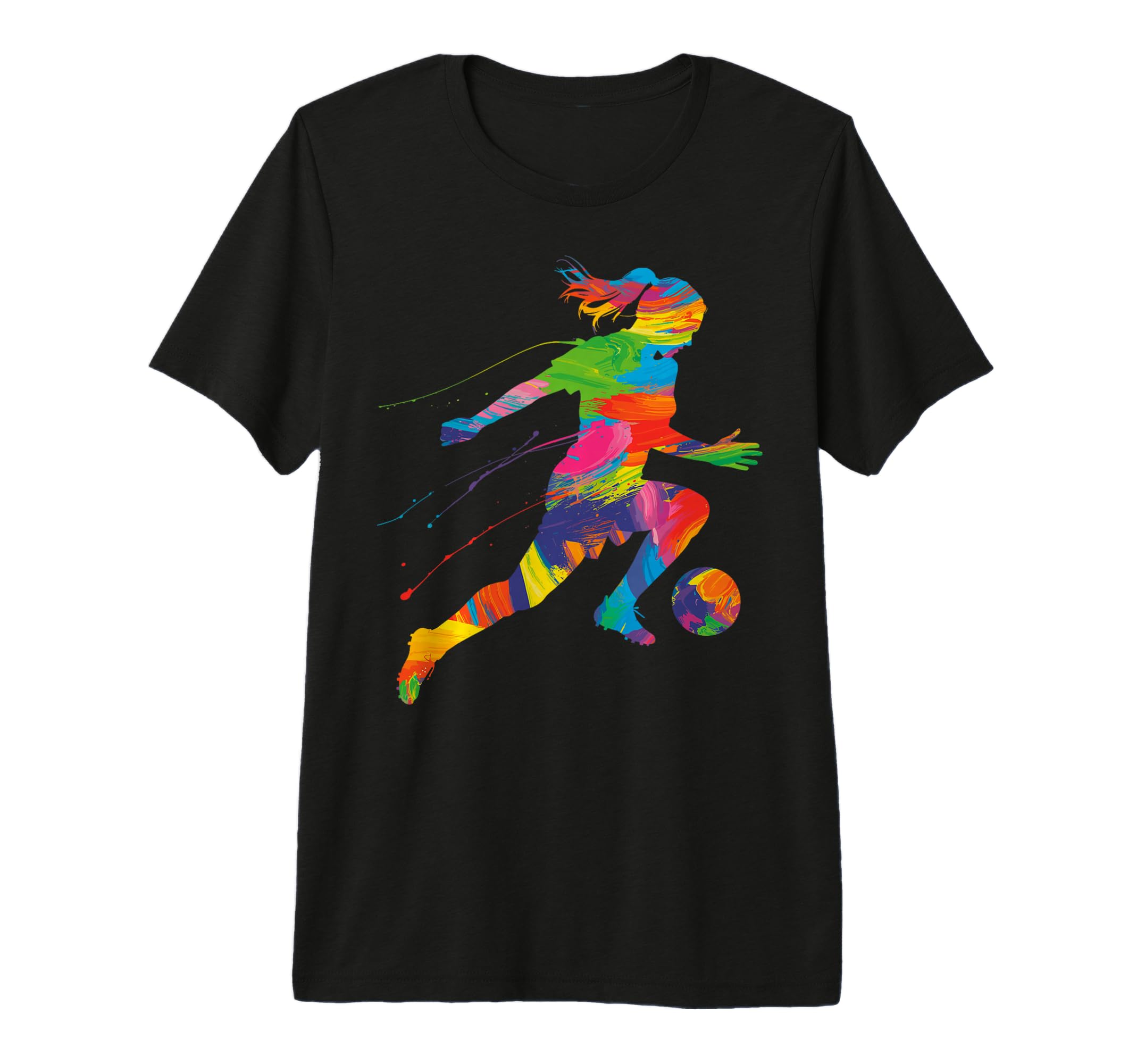 Colorful Funny Soccer Player Fan T-Shirt - Casual Everyday Wear Men Women - T-Shirt, Sweatshirt, Hoodie