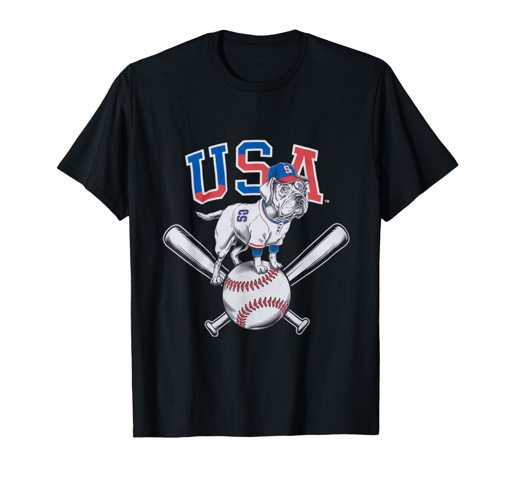 Funny Baseball Dog Baseball Player Dog T-Shirt - Graphic Print for Adults - T-Shirt, Sweatshirt, Hoodie