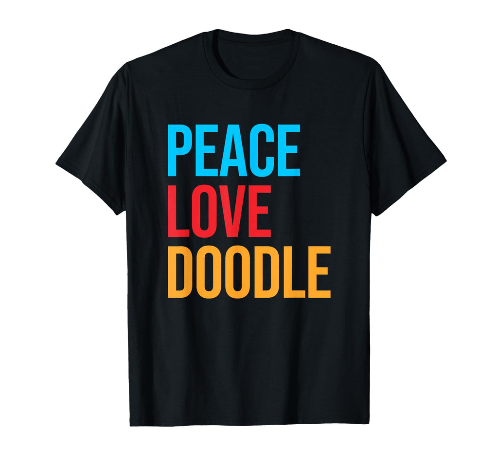 Goldendoodle Peace Love Doodle T-Shirt - Aesthetic Graphic Men Women - T-Shirt, Sweatshirt, Hoodie