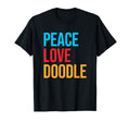 Goldendoodle Peace Love Doodle T-Shirt - Aesthetic Graphic Men Women - T-Shirt, Sweatshirt, Hoodie