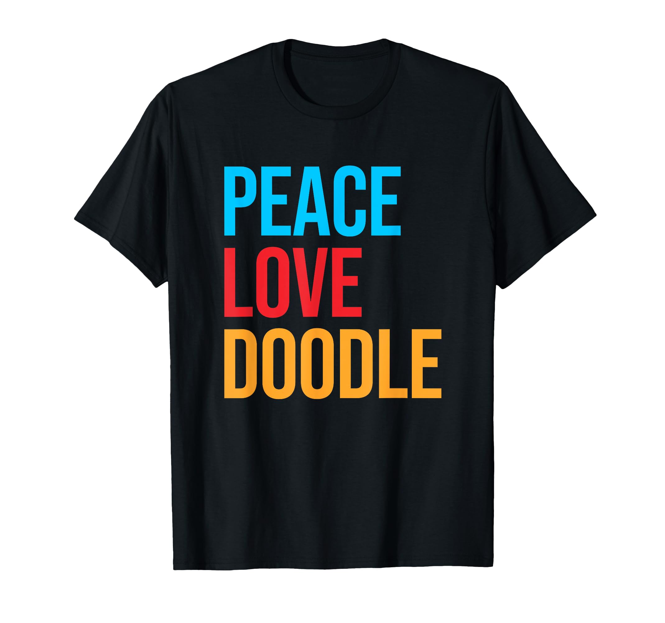 Goldendoodle Peace Love Doodle T-Shirt - Aesthetic Graphic Men Women - T-Shirt, Sweatshirt, Hoodie