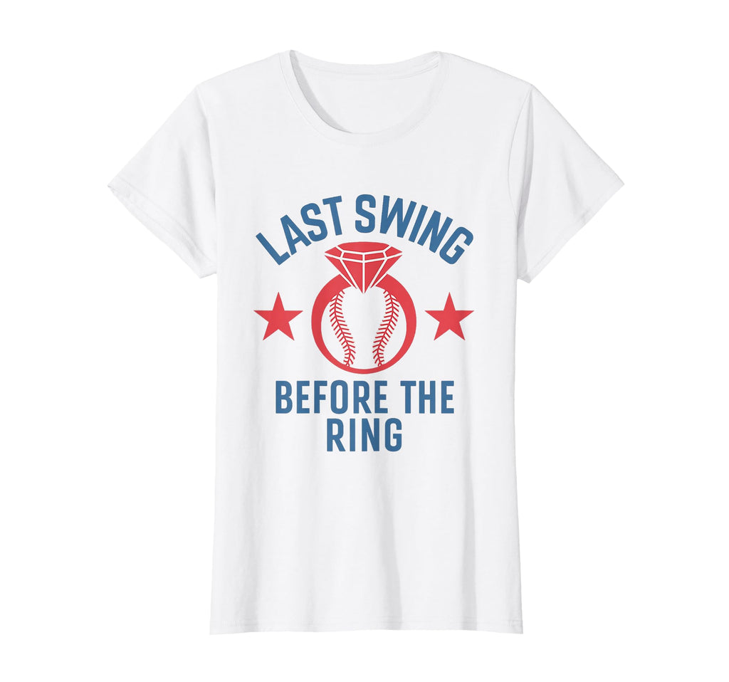 Last Swing Before Ring Baseball Bride T-Shirt - Minimalist Print Unisex - T-Shirt, Sweatshirt, Hoodie