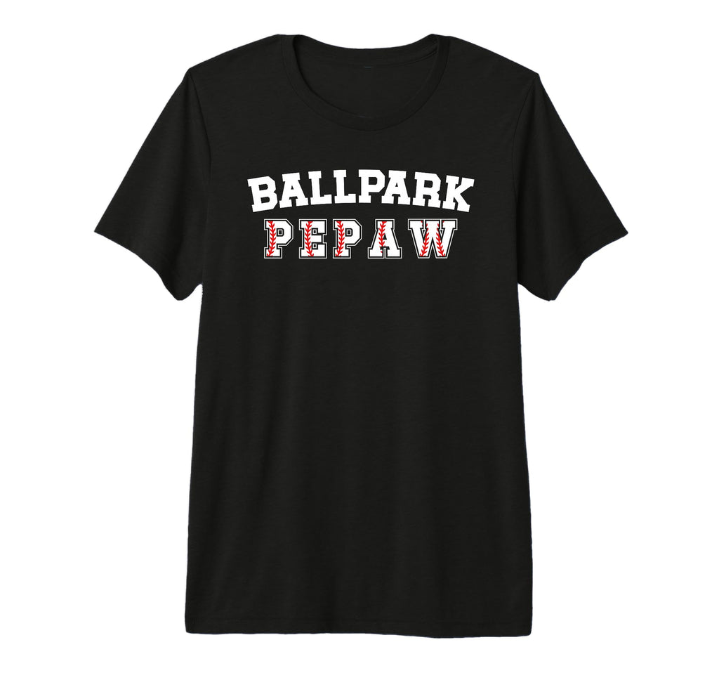 Mens Ballpark Pepaw Baseball Pepaw T-Shirt - Unique Graphic Unisex - T-Shirt, Sweatshirt, Hoodie