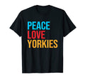 Yorkshire Terrier Yorkie Peace Love T-Shirt - Custom Art Print for Adults - T-Shirt, Sweatshirt, Hoodie