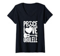 Peace Love Music Ukulele Instrument Hoodie - Graphic Print for Adults - T-Shirt, Sweatshirt, Hoodie