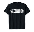 Sherwood Or Distressed White Varsity T-Shirt - Unique Graphic Men Women - T-Shirt, Sweatshirt, Hoodie