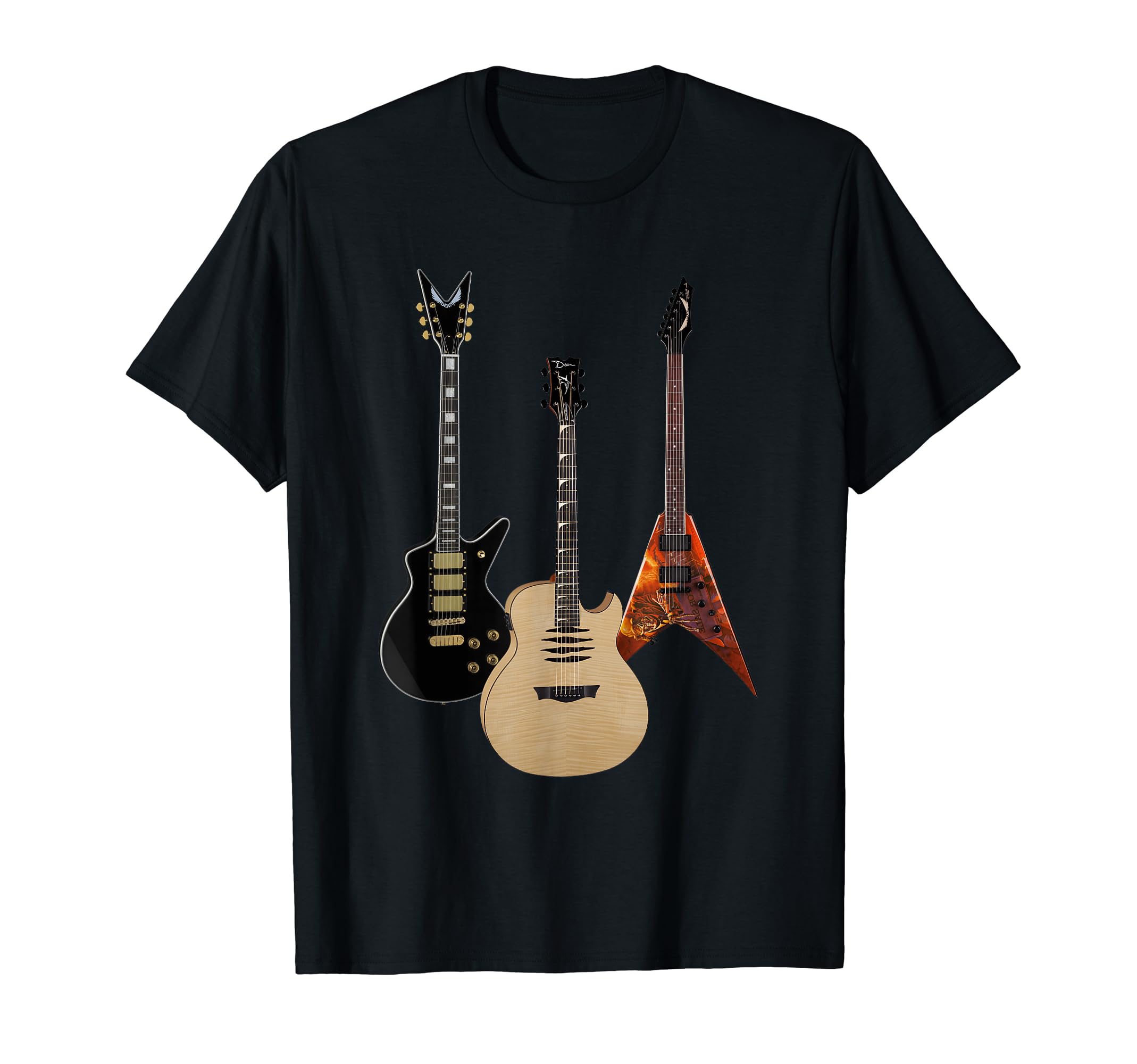 Acoustic And Electric Guitars Rock T-Shirt - Unique Graphic for Adults - T-Shirt, Sweatshirt, Hoodie