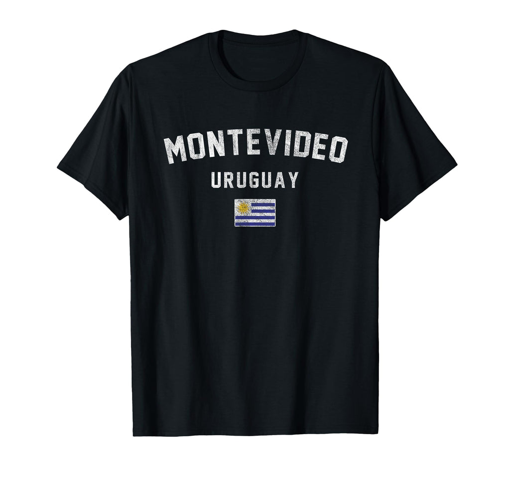 Varsity Flag Montevideo Uruguay T-Shirt - Casual Everyday Wear for Adults - T-Shirt, Sweatshirt, Hoodie