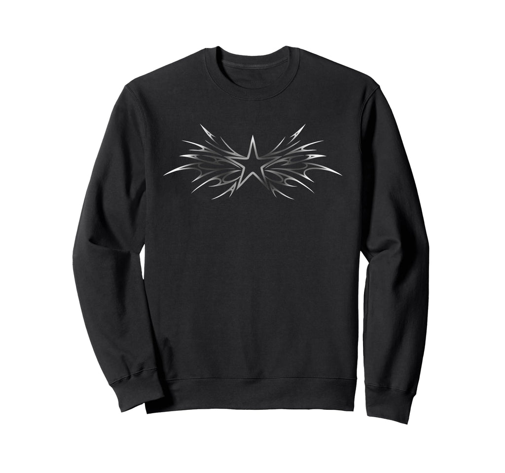 Y2K 90S Tattoo Star Stellar Sweatshirt - Minimalist Print for Adults - T-Shirt, Sweatshirt, Hoodie