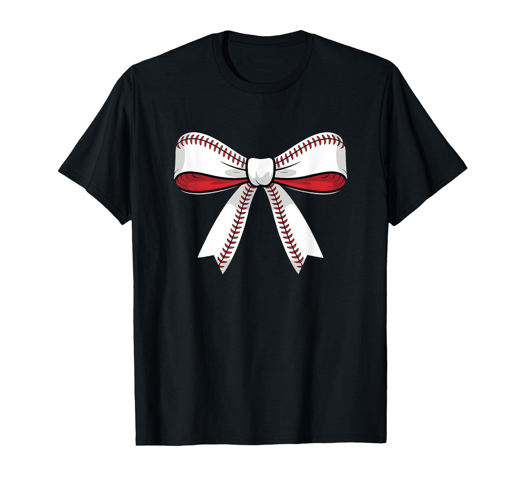 Baseball Bow Baseball Mom Mama T-Shirt - Trendy Graphic Men Women - T-Shirt, Sweatshirt, Hoodie