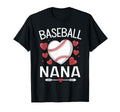 Baseball Nana Baseball Heart T-Shirt - Minimalist Print Men Women - T-Shirt, Sweatshirt, Hoodie