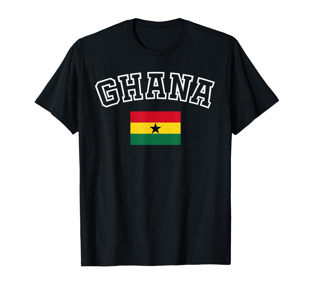 Ghana Flag Distressed Heritage T-Shirt - Graphic Print Men Women - T-Shirt, Sweatshirt, Hoodie