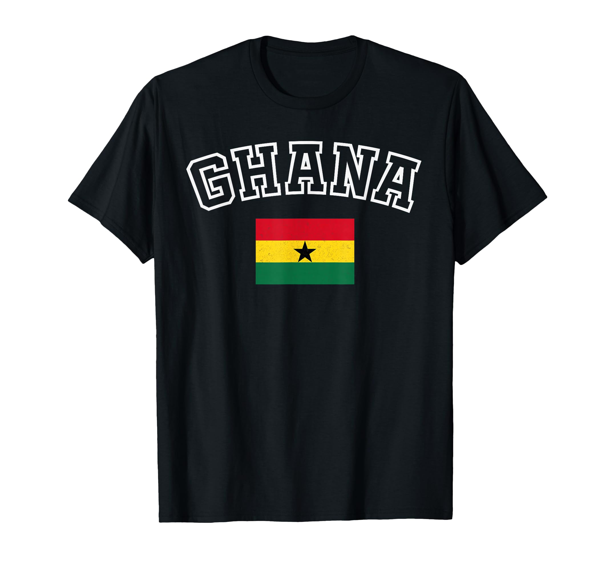 Ghana Flag Distressed Heritage T-Shirt - Graphic Print Men Women - T-Shirt, Sweatshirt, Hoodie