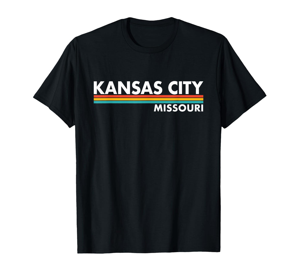 Kansas City Missouri Stripes T-Shirt - Fun Novelty Design Men Women - T-Shirt, Sweatshirt, Hoodie