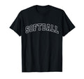 Softball Funny Athletic Lettering T-Shirt - Aesthetic Graphic Men Women - T-Shirt, Sweatshirt, Hoodie