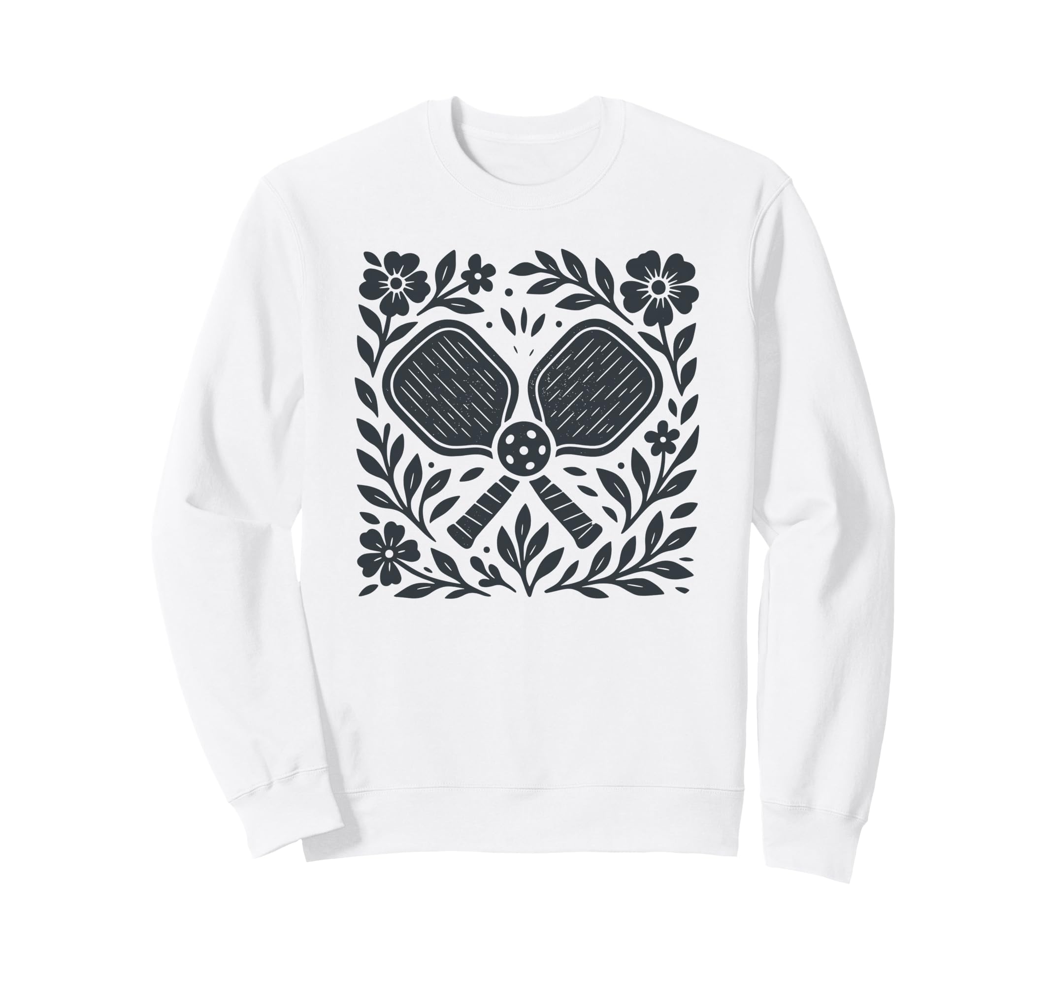 Boho Folk Art Pickleball Pickleballer Sweatshirt - Unique Graphic Unisex - T-Shirt, Sweatshirt, Hoodie