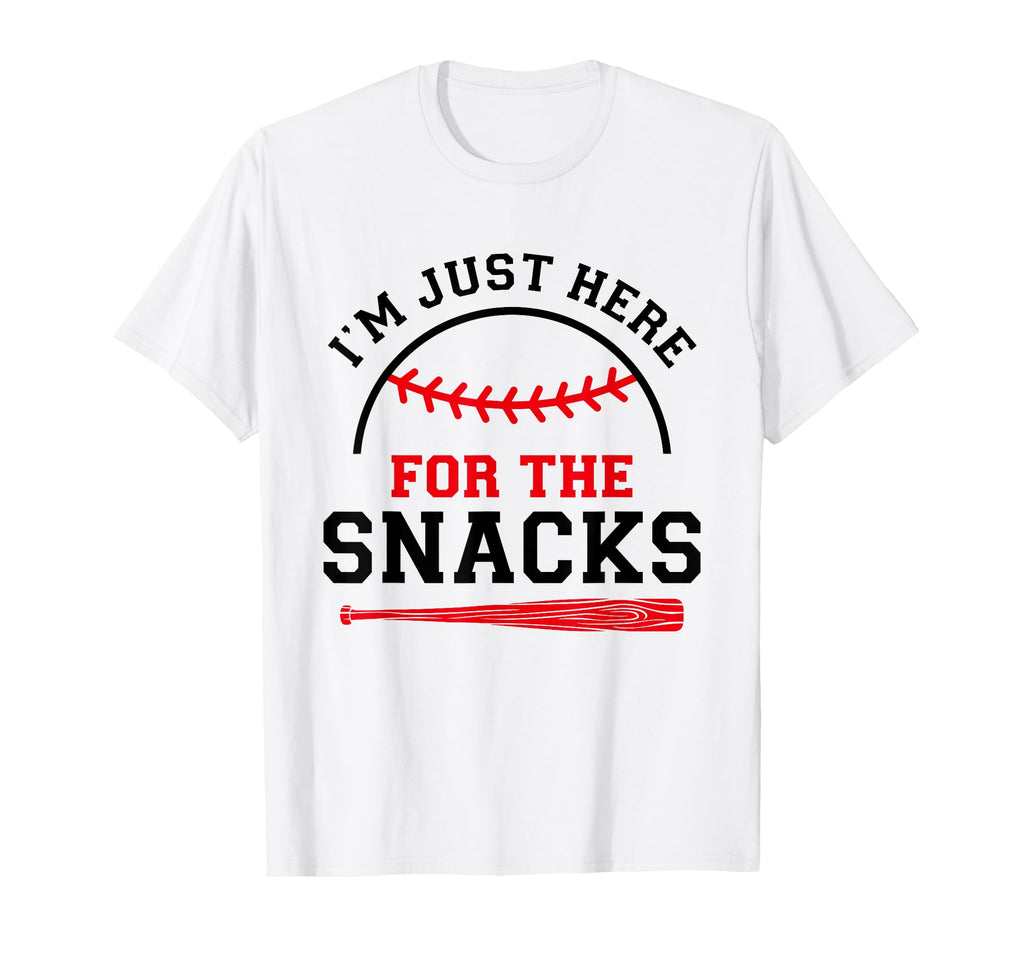 Im Just Here Snacks Funny Baseball T-Shirt - Trendy Graphic for Adults - T-Shirt, Sweatshirt, Hoodie