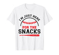 Im Just Here Snacks Funny Baseball T-Shirt - Trendy Graphic for Adults - T-Shirt, Sweatshirt, Hoodie