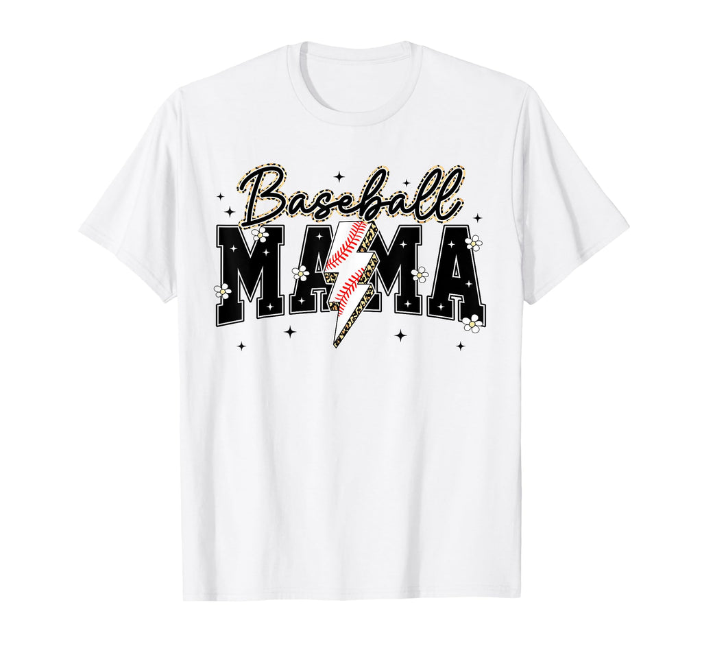 Baseball Mama Lightning Game Day Season T-Shirt - Custom Art Print Unisex - T-Shirt, Sweatshirt, Hoodie