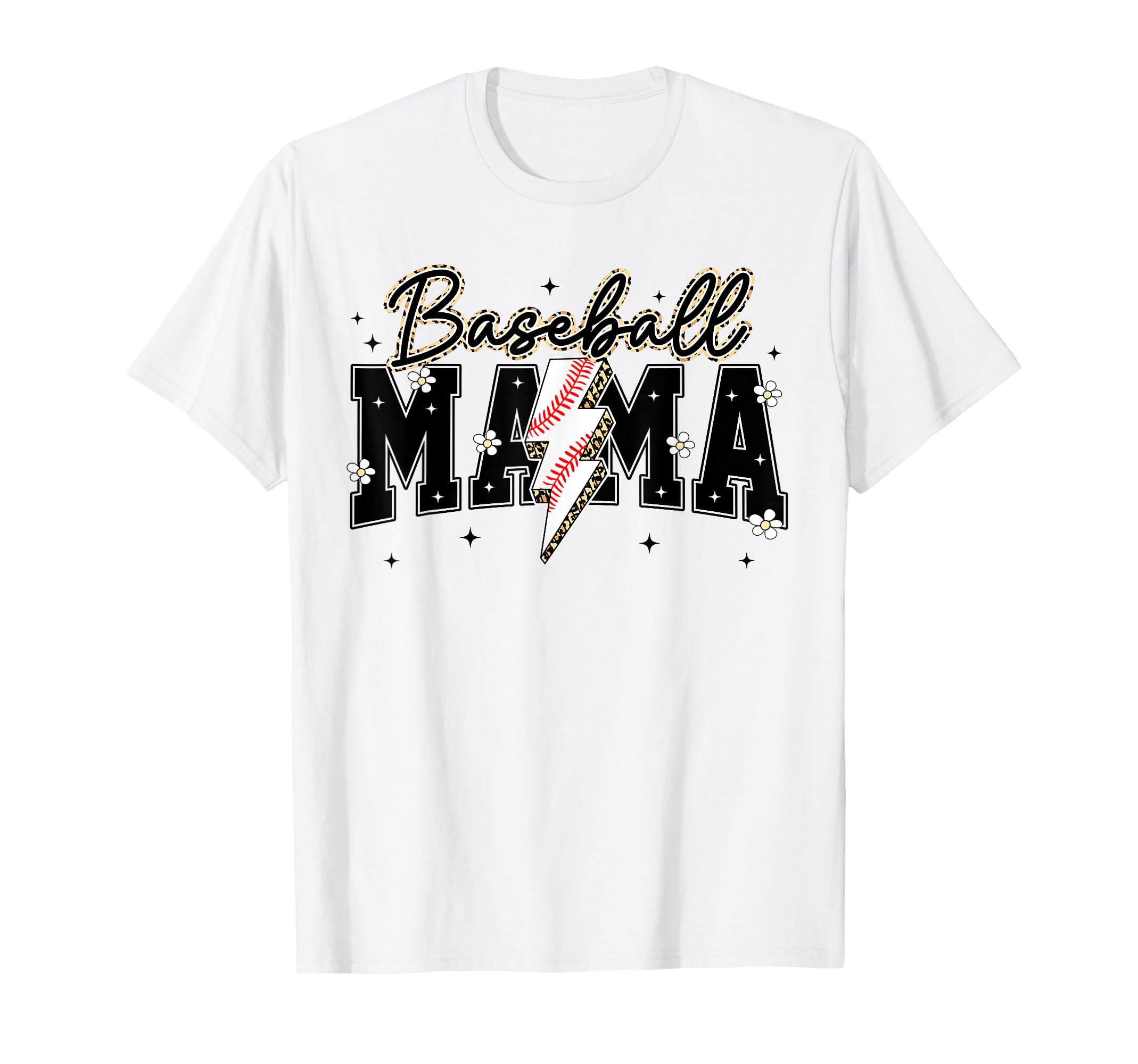 Baseball Mama Lightning Game Day Season T-Shirt - Custom Art Print Unisex - T-Shirt, Sweatshirt, Hoodie
