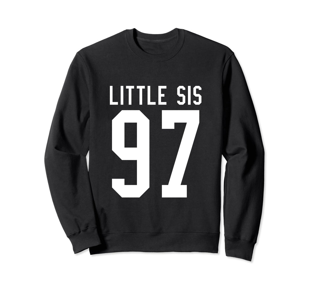 Number 97 Little Sis Biggest Fan Sweatshirt - Graphic Print Unisex - T-Shirt, Sweatshirt, Hoodie