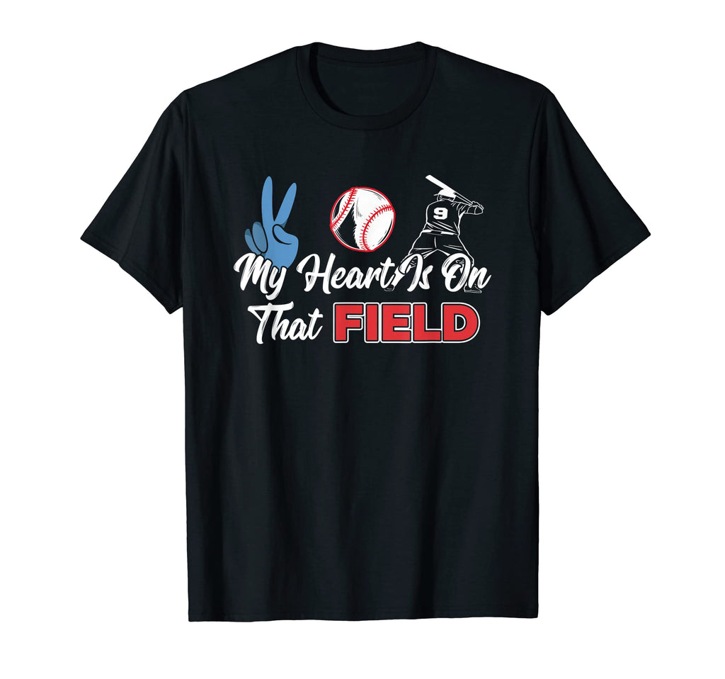 My Heart Is That Field Softball T-Shirt - Minimalist Print Men Women - T-Shirt, Sweatshirt, Hoodie