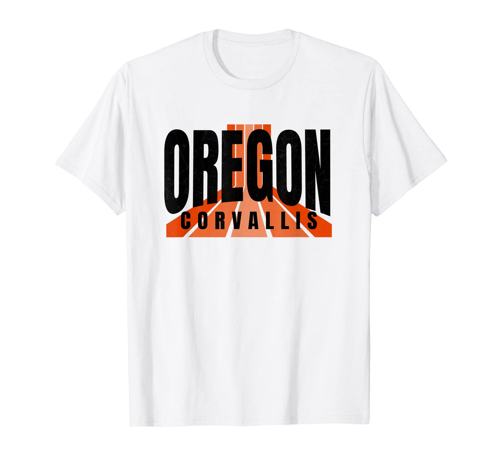 Corvallis Oregon Orange Black Corvallis T-Shirt - Unique Graphic Unisex - T-Shirt, Sweatshirt, Hoodie