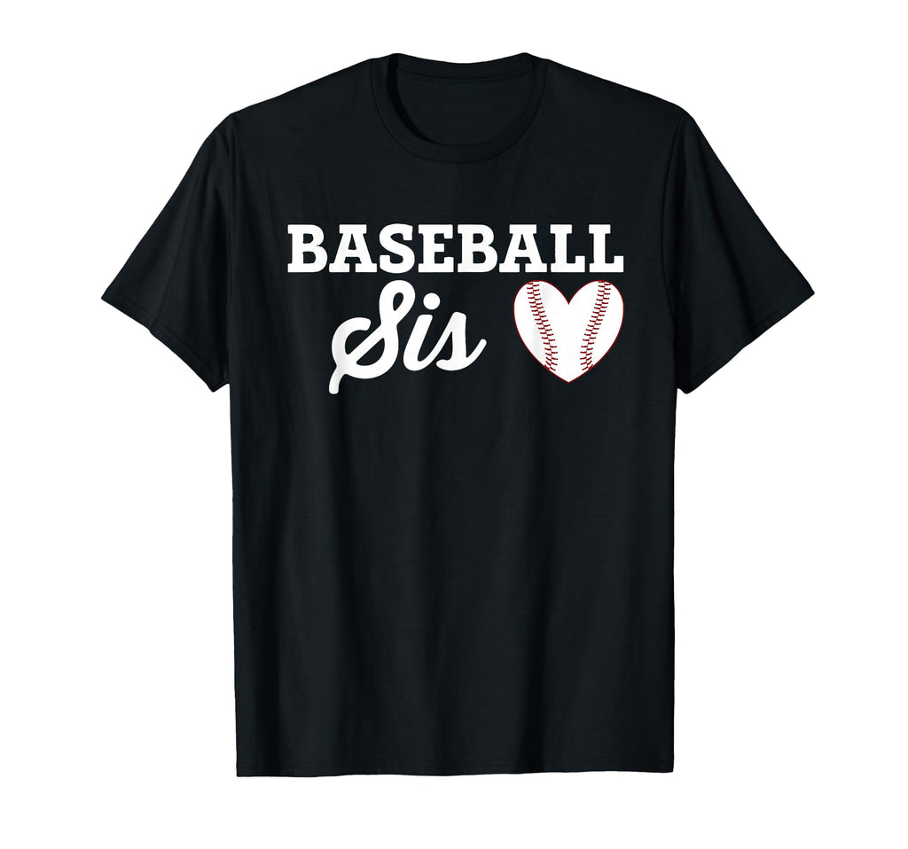 Baseball Sis Sister Love Heart Baseball T-Shirt - Graphic Print Men Women - T-Shirt, Sweatshirt, Hoodie