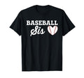 Baseball Sis Sister Love Heart Baseball T-Shirt - Graphic Print Men Women - T-Shirt, Sweatshirt, Hoodie