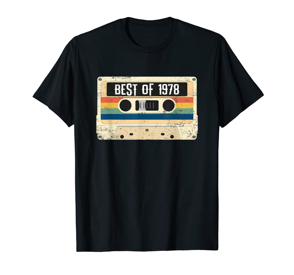 Best 1978 43Rd Birthday Cassette T-Shirt - Aesthetic Graphic for Adults - T-Shirt, Sweatshirt, Hoodie