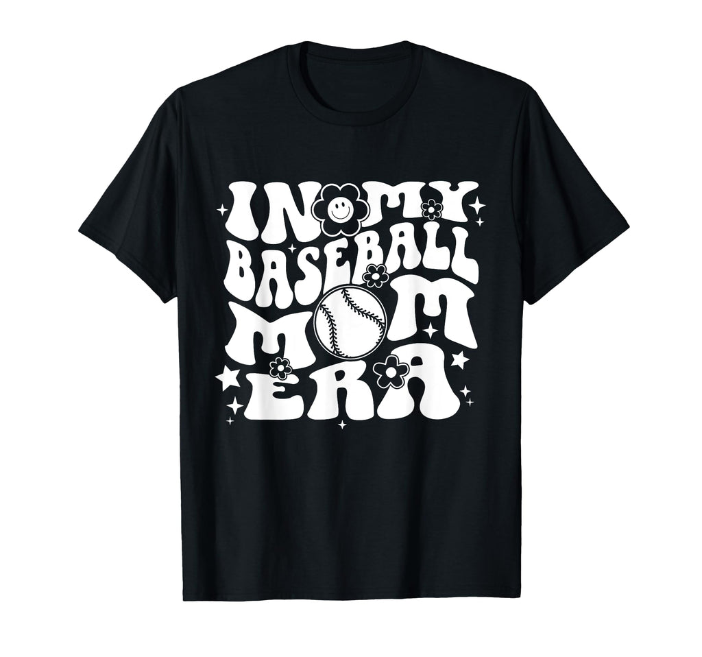 My Baseball Mom Era Groovy Sports T-Shirt - Unique Graphic Men Women - T-Shirt, Sweatshirt, Hoodie