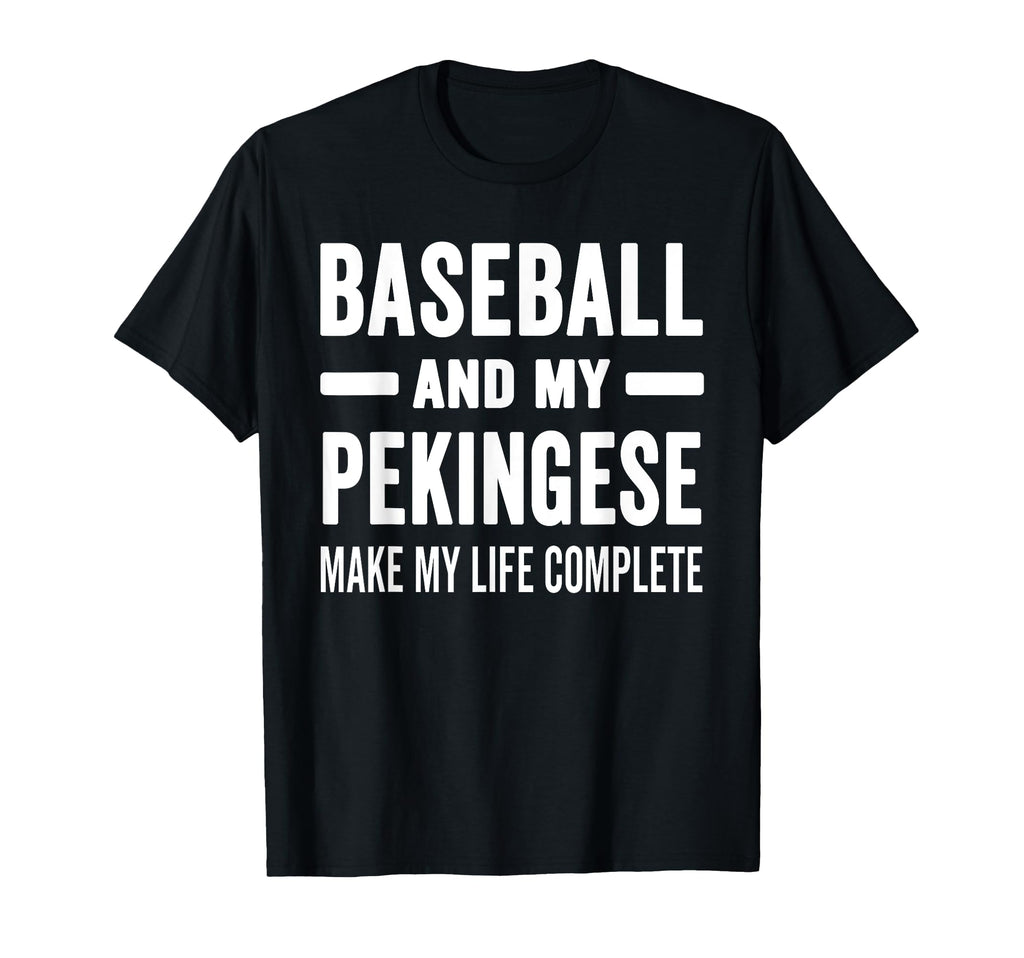 Baseball And My Pekingese Mama Dog Lover T-Shirt - Custom Art Print Unisex - T-Shirt, Sweatshirt, Hoodie