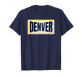 Fun Denver Navy Blue Yellow T-Shirt - Casual Everyday Wear Men Women - T-Shirt, Sweatshirt, Hoodie