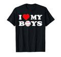 I Love My Mom Or Dad Heart Baseball T-Shirt - Graphic Print for Adults - T-Shirt, Sweatshirt, Hoodie