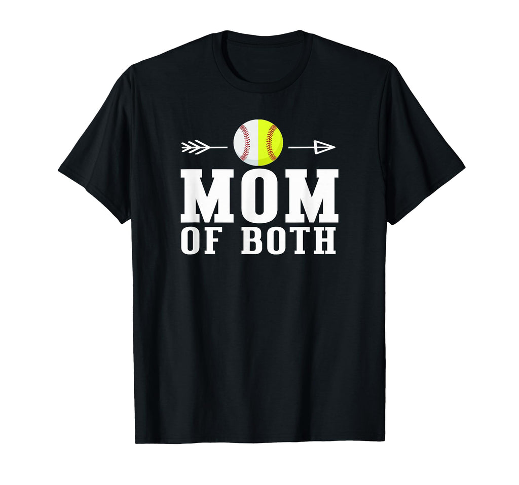 Mom Both Baseball And Softball Player T-Shirt - Custom Art Print Unisex - T-Shirt, Sweatshirt, Hoodie