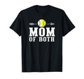 Mom Both Baseball And Softball Player T-Shirt - Custom Art Print Unisex - T-Shirt, Sweatshirt, Hoodie