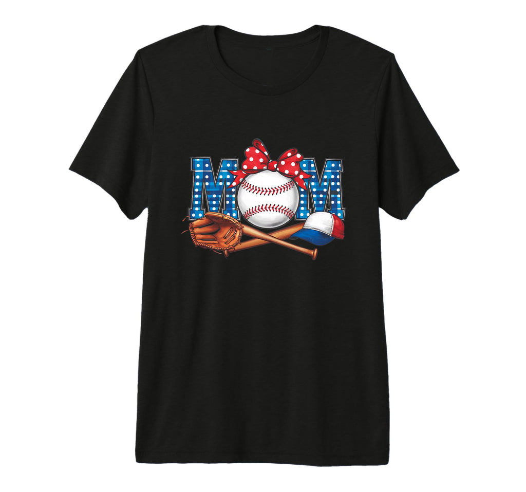 American Baseball Mom Mama Tri T-Shirt - Casual Everyday Wear for Adults - T-Shirt, Sweatshirt, Hoodie