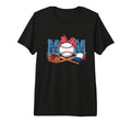 American Baseball Mom Mama Tri T-Shirt - Casual Everyday Wear for Adults - T-Shirt, Sweatshirt, Hoodie