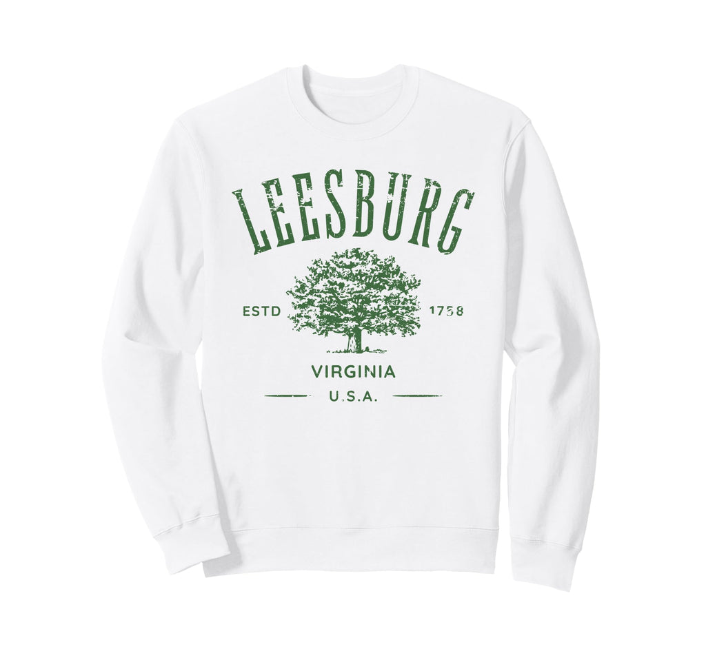 Leesburg Virginia Distressed Sweatshirt - Casual Everyday Wear Men Women - T-Shirt, Sweatshirt, Hoodie