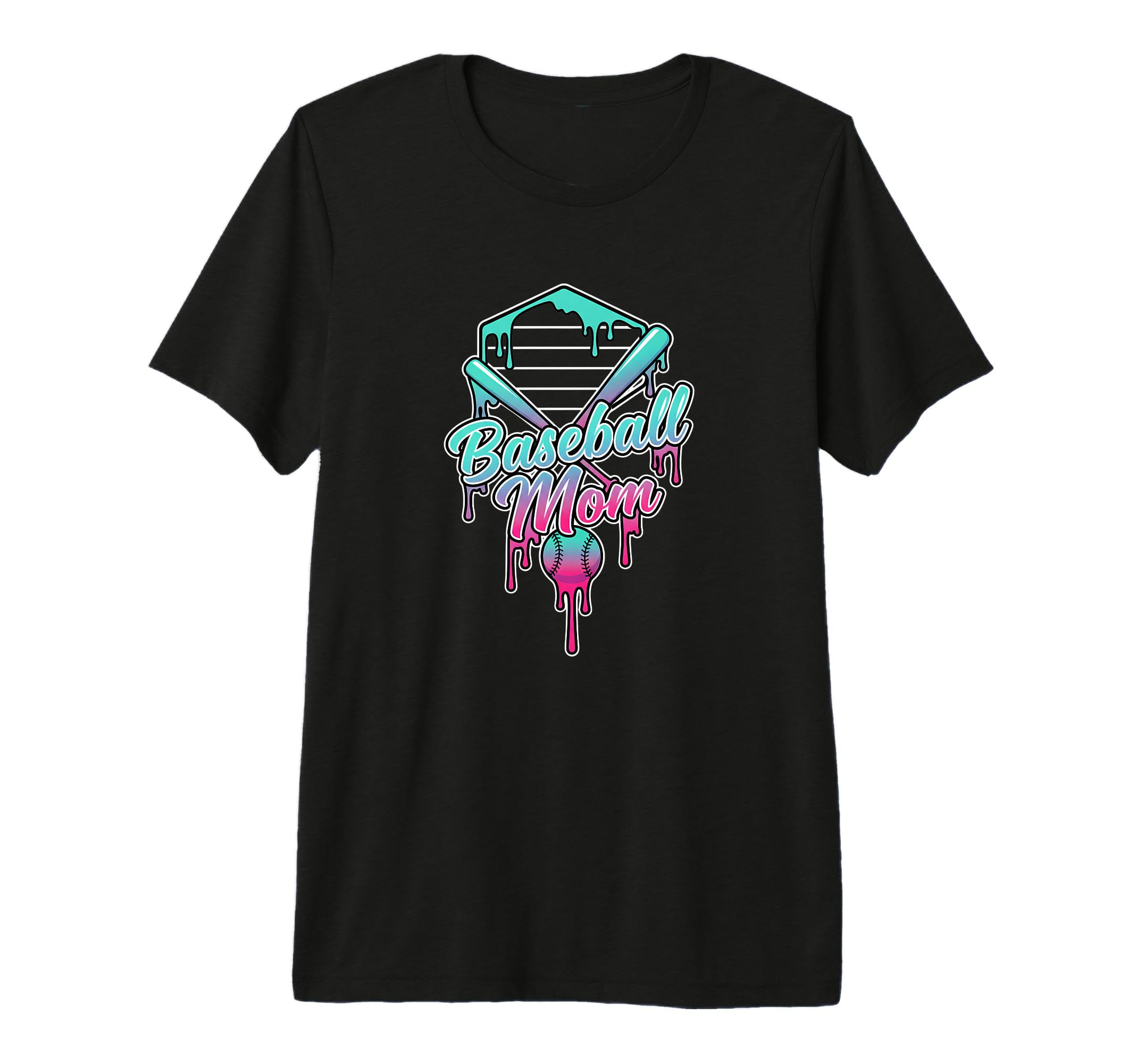 Baseball Mom Drip Baseball Mama Team T-Shirt - Minimalist Print Men Women - T-Shirt, Sweatshirt, Hoodie