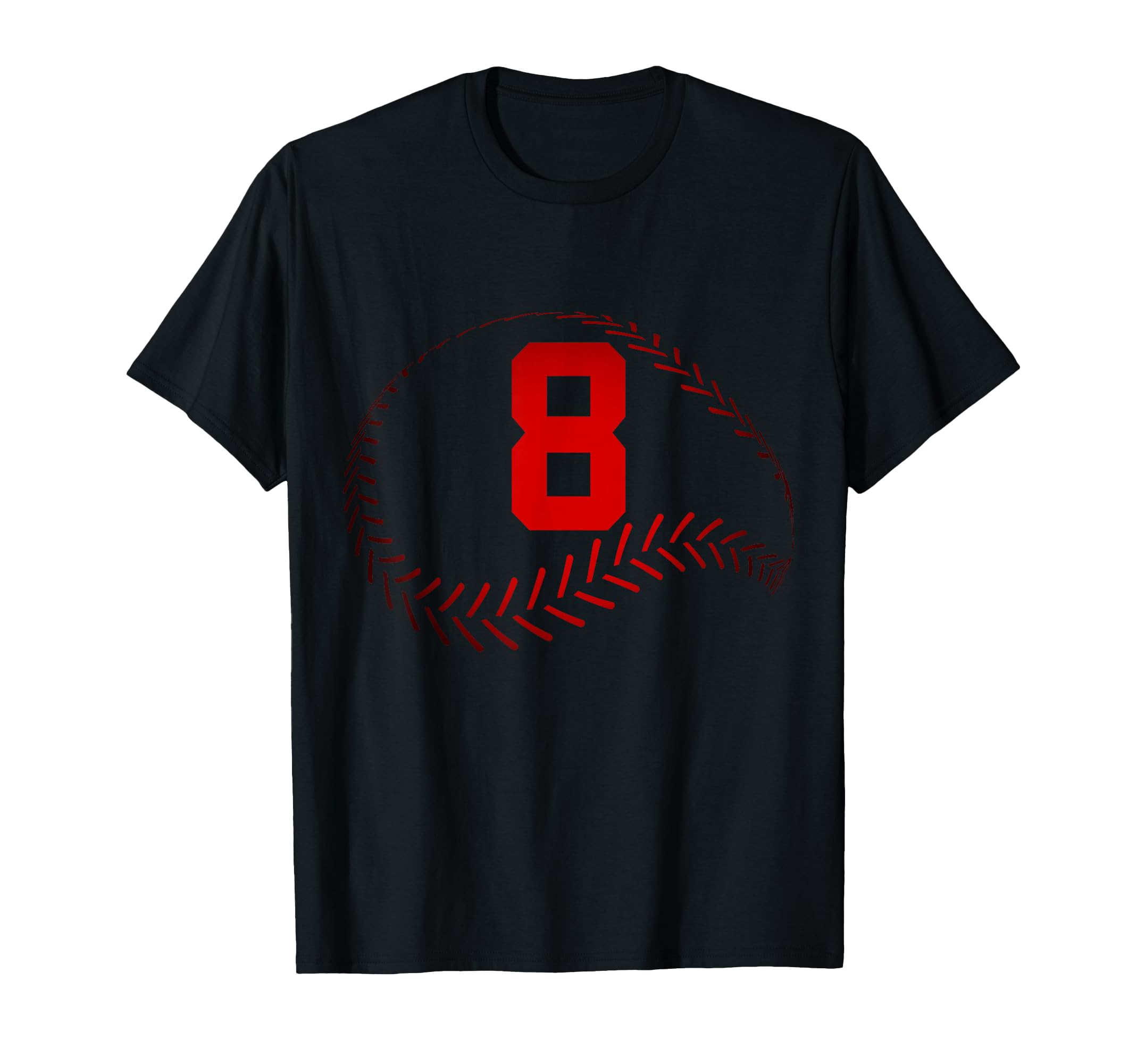 Number 8 Years Baseball 8Th Birthday T-Shirt - Minimalist Print for Adults - T-Shirt, Sweatshirt, Hoodie