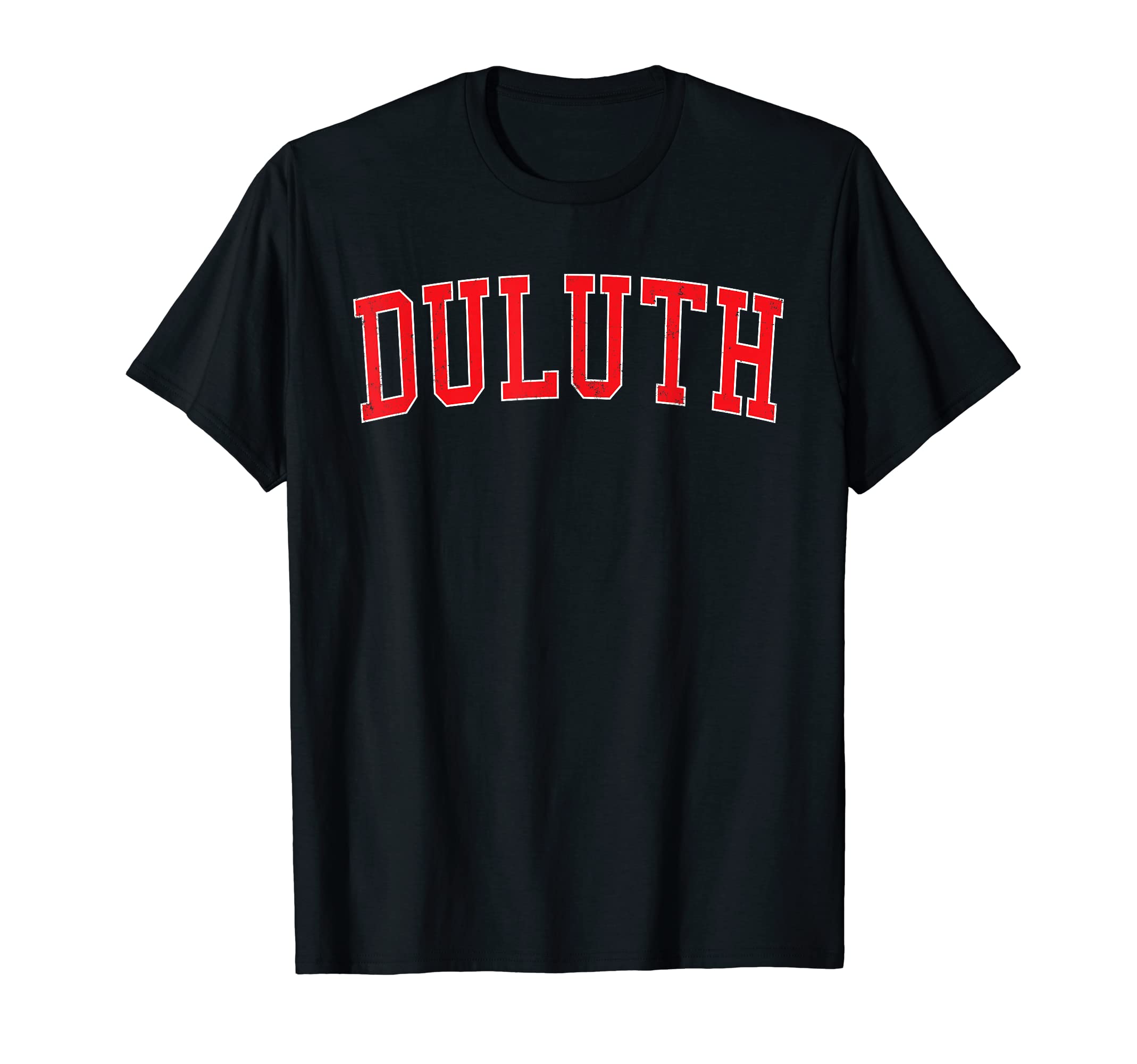 Duluth Mn Varsity Red Text T-Shirt - Fun Novelty Design Men Women - T-Shirt, Sweatshirt, Hoodie