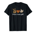 Peace Love Fall Autumn T-Shirt - Unique Graphic for Adults - T-Shirt, Sweatshirt, Hoodie