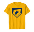 Wv Baseball Homeplate Mountain State T-Shirt - Minimalist Print for Adults - T-Shirt, Sweatshirt, Hoodie
