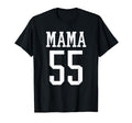 Number 55 Mama Biggest Fan Spirit Wear T-Shirt - Minimalist Print Unisex - T-Shirt, Sweatshirt, Hoodie